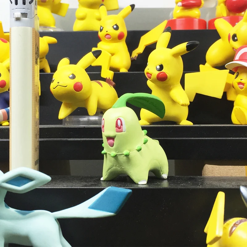 Подлинная кукла Покемон Takara Tomy MC Chikorita модель Фигурка Игрушки коллекционные