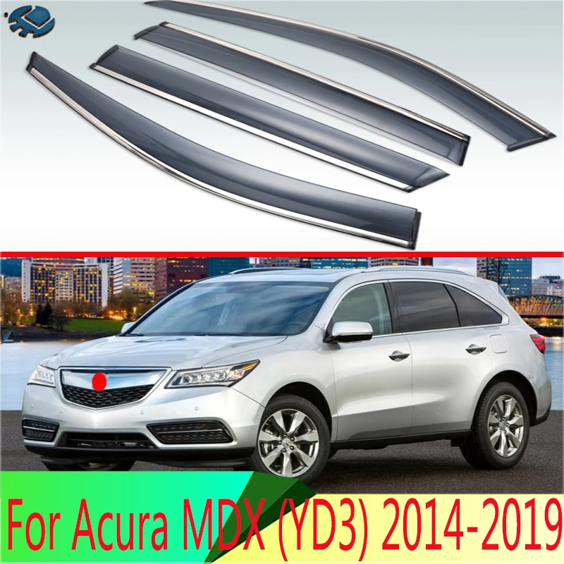 4 шт., пластиковый Наружный козырек для Acura MDX (YD3) 2014-2019