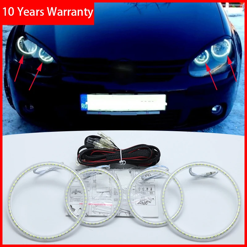 

For VOLKSWAGEN VW golf 5 Rabbit Jetta R32 V mk5 2004-2009 Excellent Angel Eyes Ultra bright smd led Angel Eyes kit
