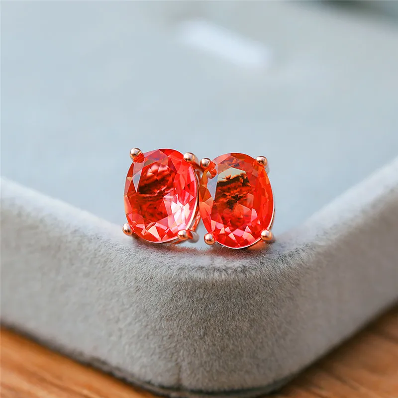 Очаровательные женские серьги цвета шампанского желтые овальные винтажные