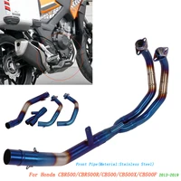 for honda cbr500r cbr500 cb500 cb500f cb500x 2013 2014 2015 2016 2017 2018 2019 motorcycle front link pipe exhaust system tubes
