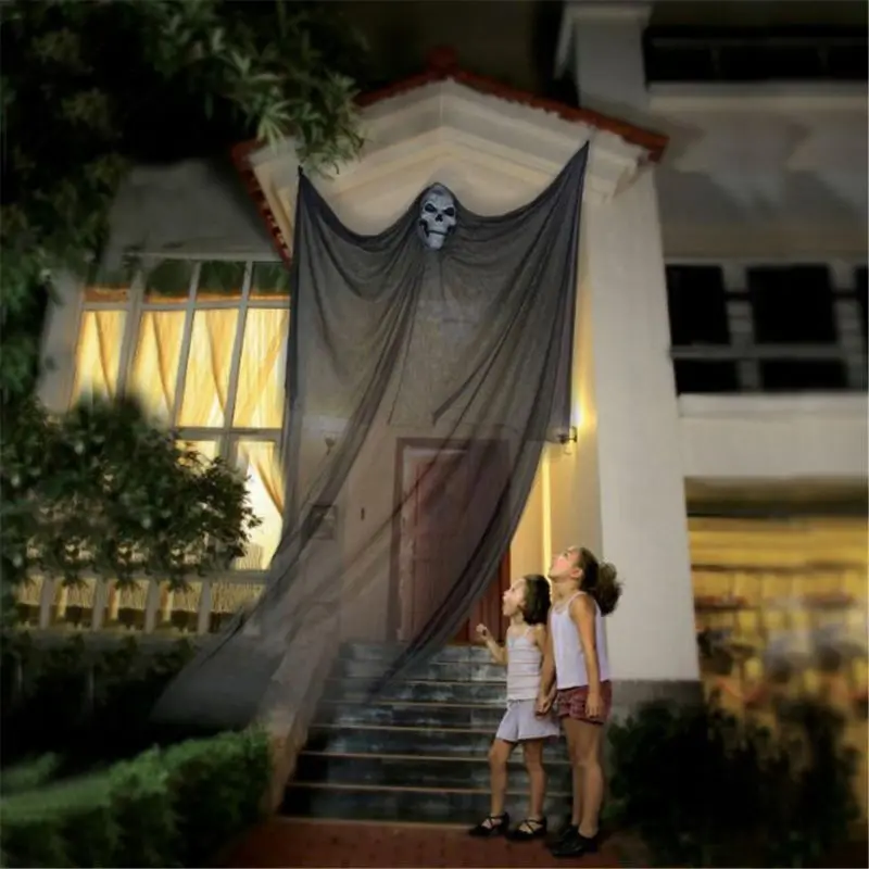

11ft Halloween Prop Hanging Scary Decoration, Skeleton Flying Ghost Creepy Ornam