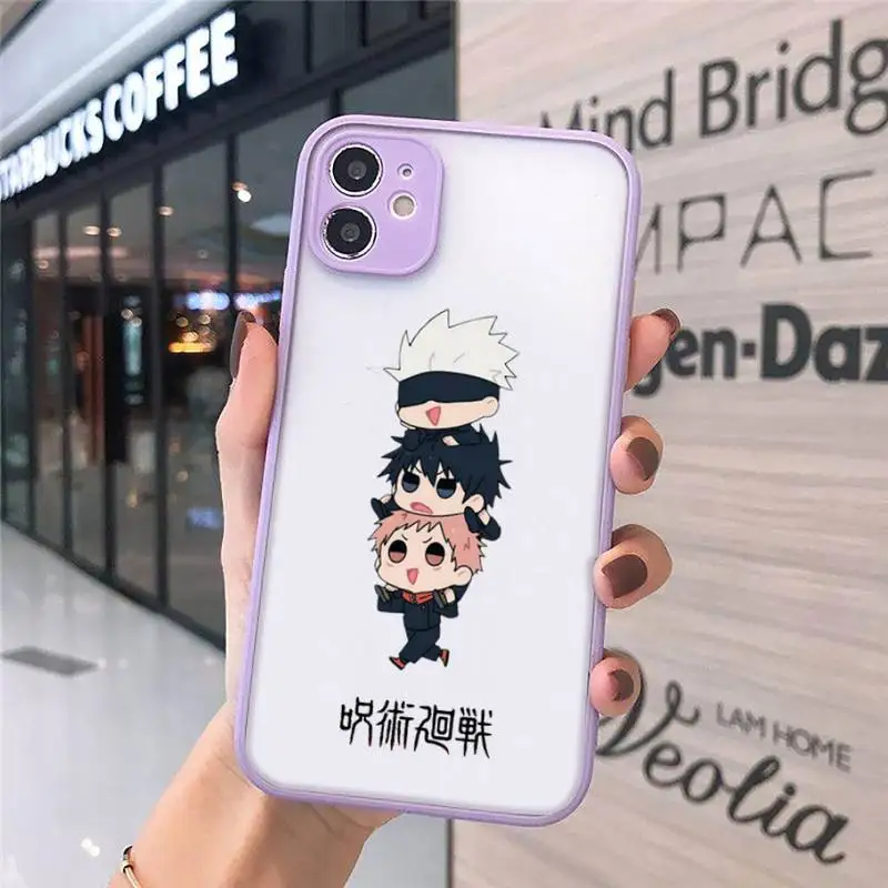 

Jujutsu Kaisen Gojou satoru Phone Cases matte transparent For iphone 7 8 11 12 plus mini x xs xr pro max cover