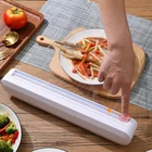 Контейнер для резки пищевой пленки из алюминиевой фольги раздвижной нож для хранения в кухне диспенсер для обертывания пищи Кухонный Контейнер Acc