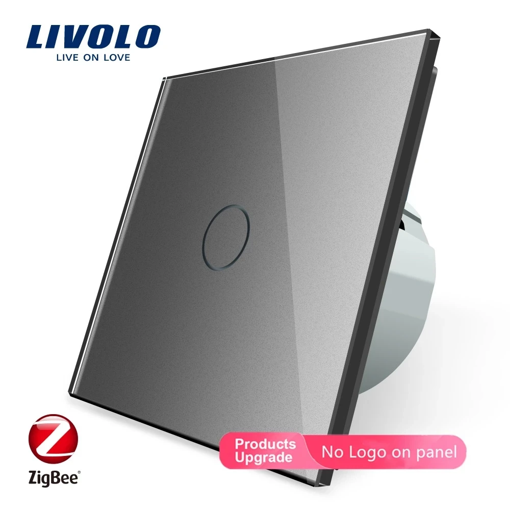 Настенный сенсорный выключатель Livolo Zigbee европейский стандарт работает с Alexa