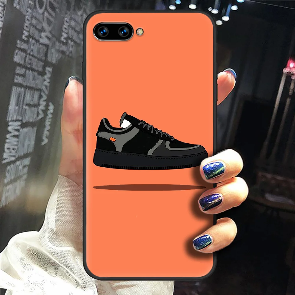 

Trend Brand Shoe Sneakers Phone Case Cover Hull For HUAWEI Honor 8 8c 8a 8x 9 9a 9x V10 MATE 10 20 I Lite Pro black Prime Trend