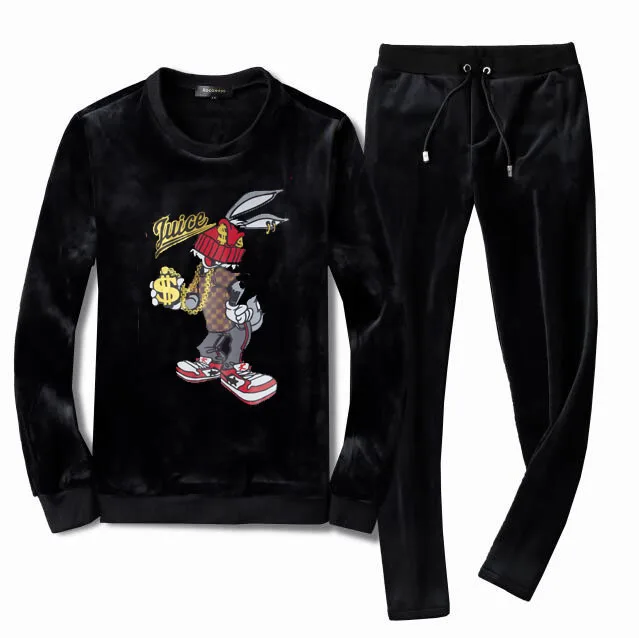 Для мужчин велюр бархатистый материал Спортивный костюм Толстовка спортивный