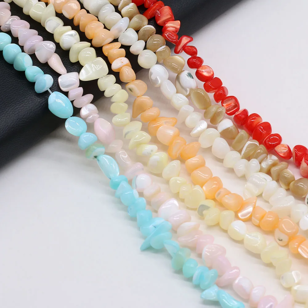 

Natural Freshwater Shell Beaded Irregular Natural Shell Gravel Loose Spacer Beads for Jewelry Making DIY Bracelet Necklace 6-8mm