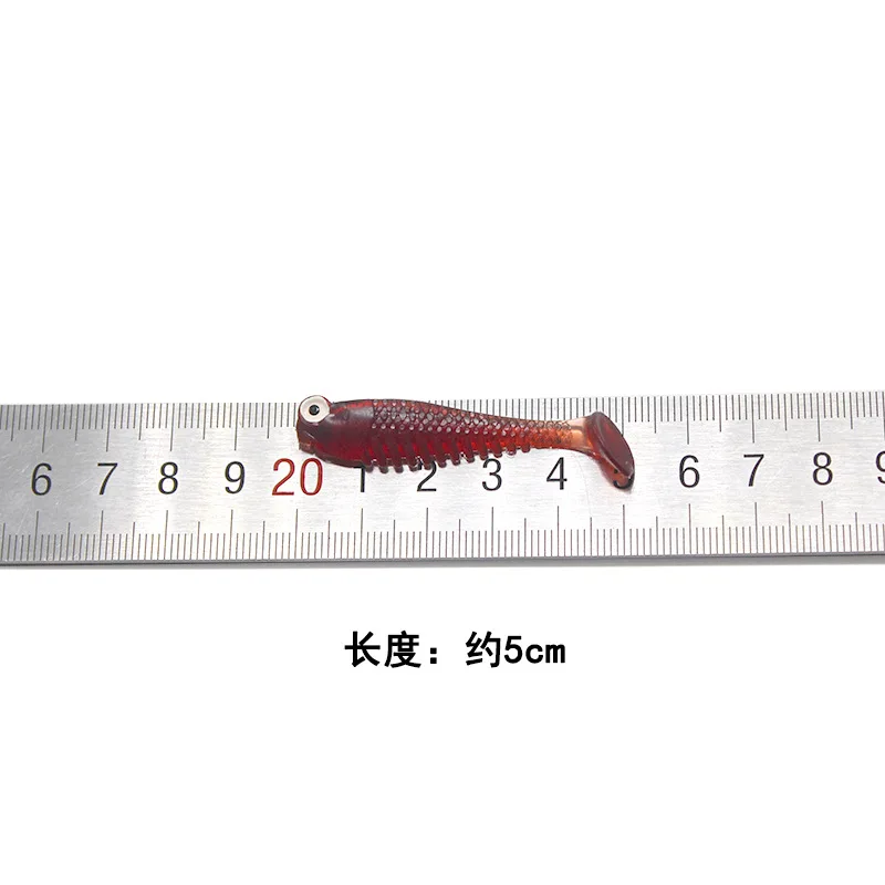 Бесплатная доставка 10 шт. флуоресцентная приманка 55 мм из мягкого пластика Т