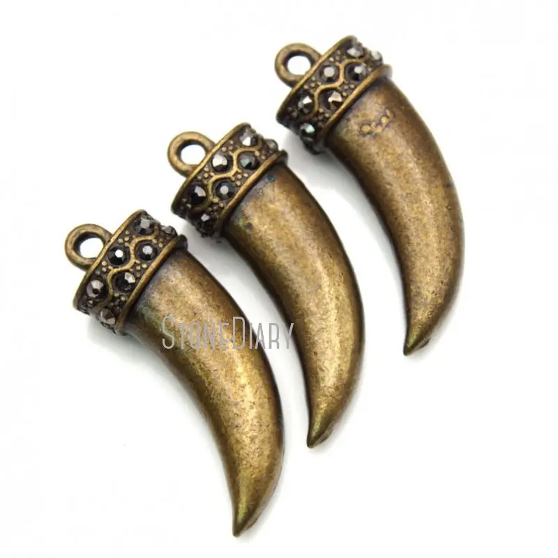 Рустик PM16225 из цинкового сплава гудок бусина висячий кулон пиритовый цвет