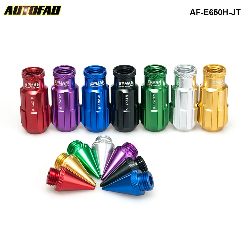 Гоночный Алюминий Блокировка гайки Украшенные шипами и 20 штук 12x1 5 W/ключ для Honda