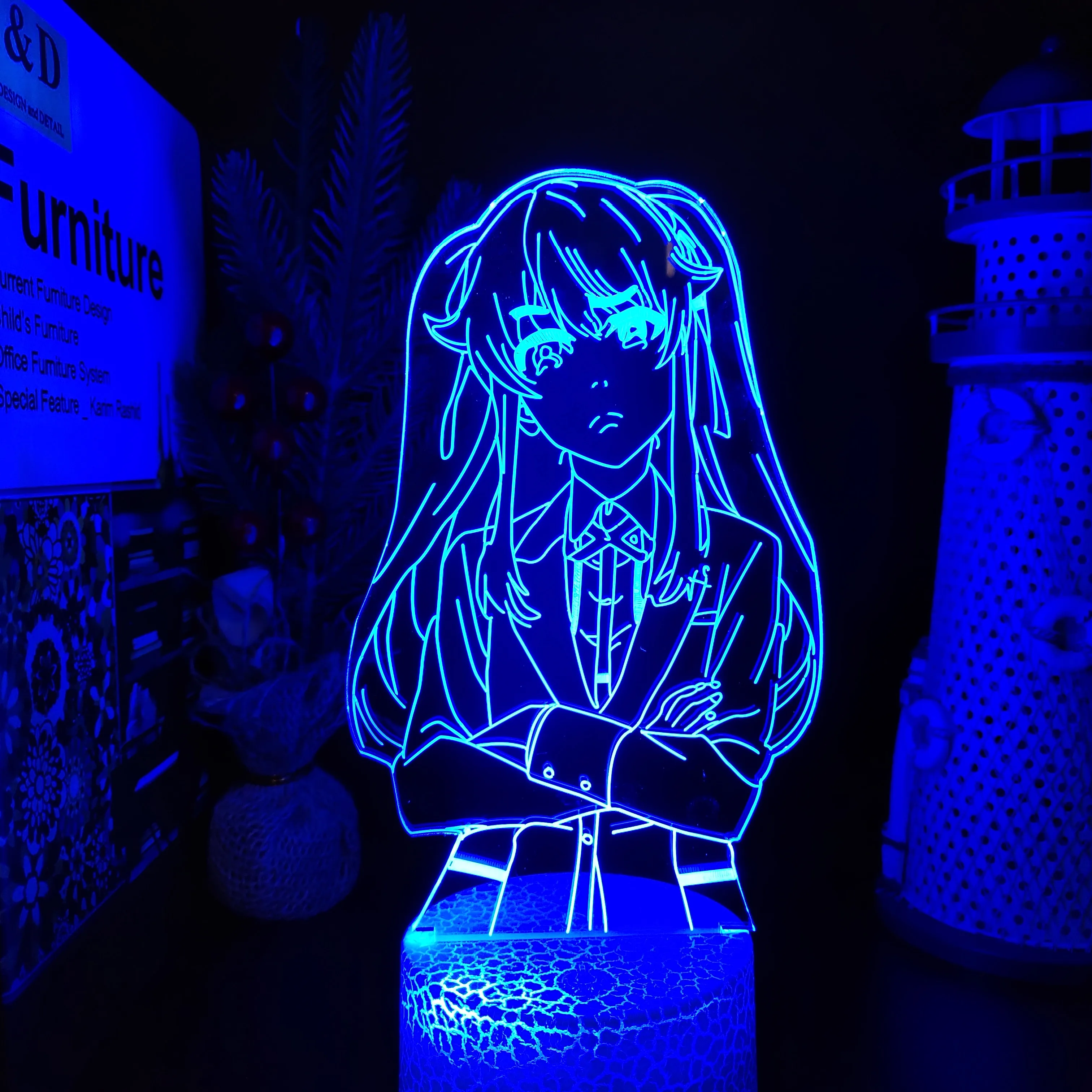 Акриловый 3d светильник аниме Kakegurui компульсивный геймбер Kirari Momobami светодиодный