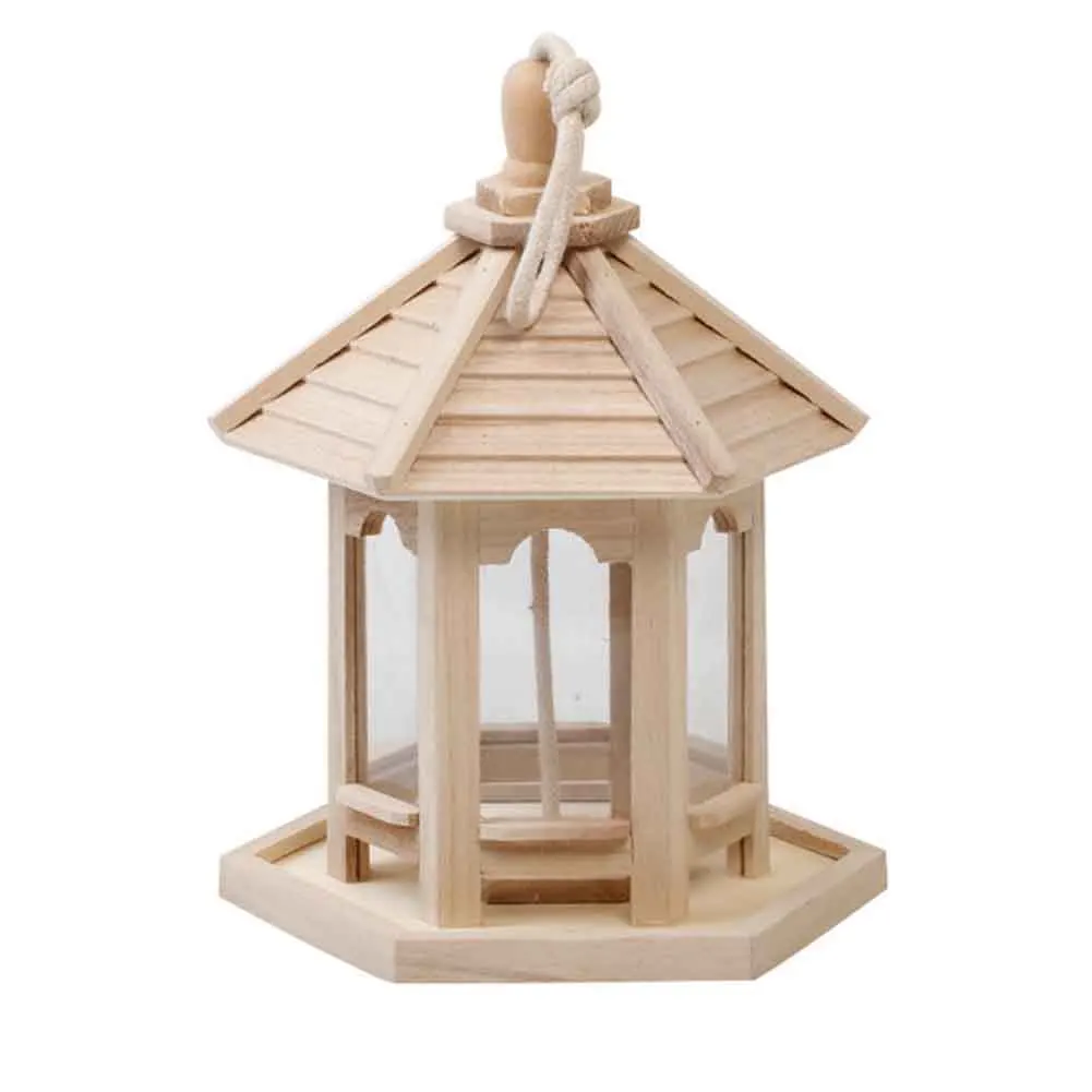 Шестигранные наружные садовые колоды для дома Легкая установка двора с крышей