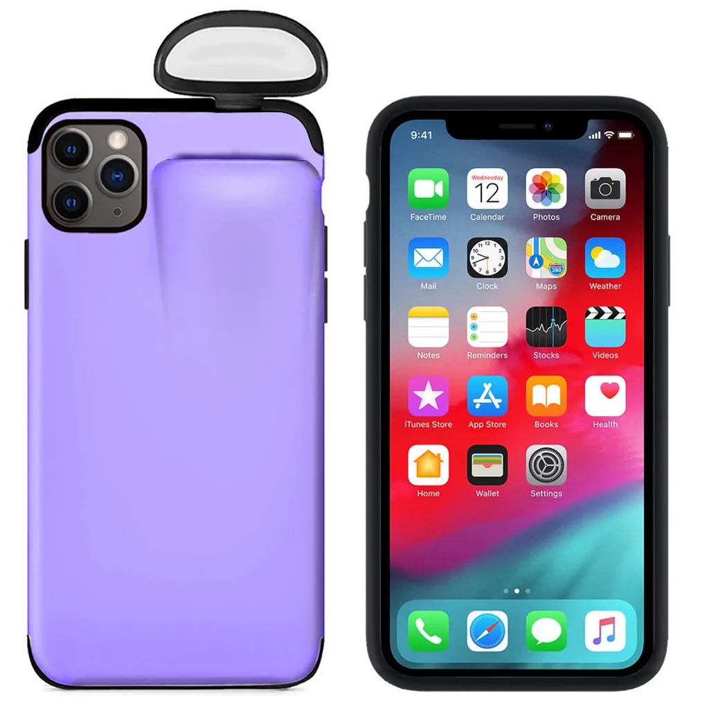 2 в 1 чехол для AirPods для iPhone 11 чехол для iPhone 7 Plus/8 Plus/X/XS Max/11 Pro Max чехол защитный чехол 19 октября