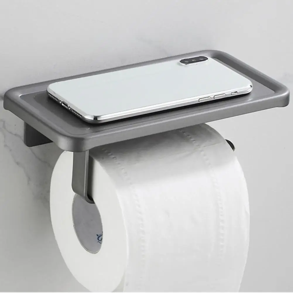 

Strong Bearing Capacity Solid Color Toilet Phone Paper Roll Rack for Dorm
