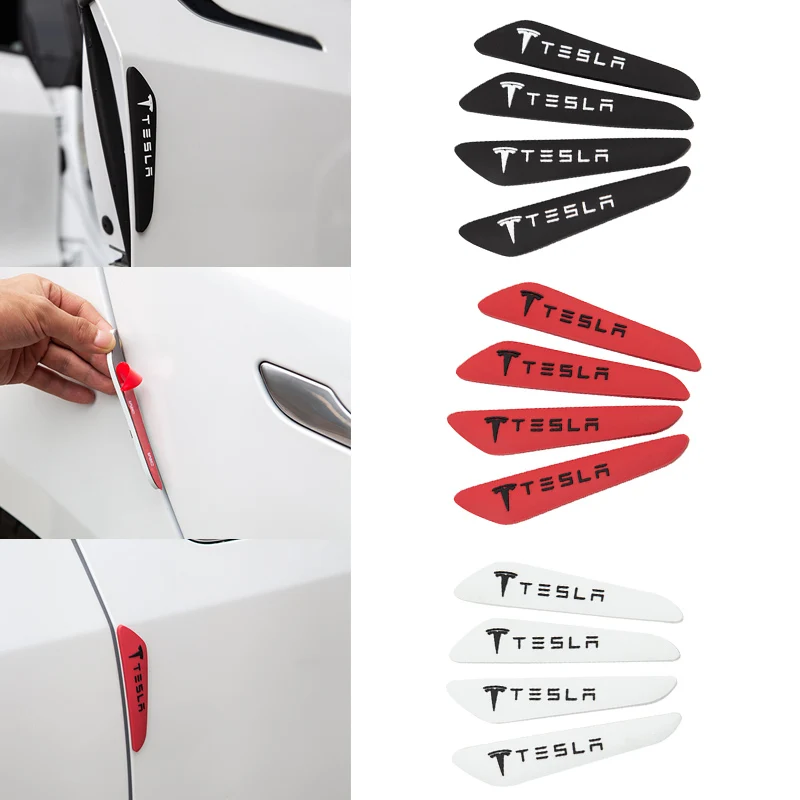 4 шт автомобильные аксессуары двери бампера протектор для Tesla модель 3 Защитная