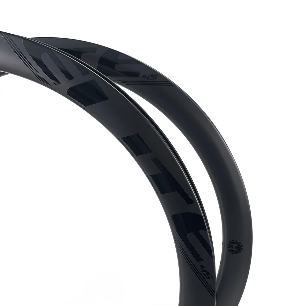 ELITEWHEELS 700c дорожный диск углеродный обод 45 мм Глубина бескамерная UD матовая
