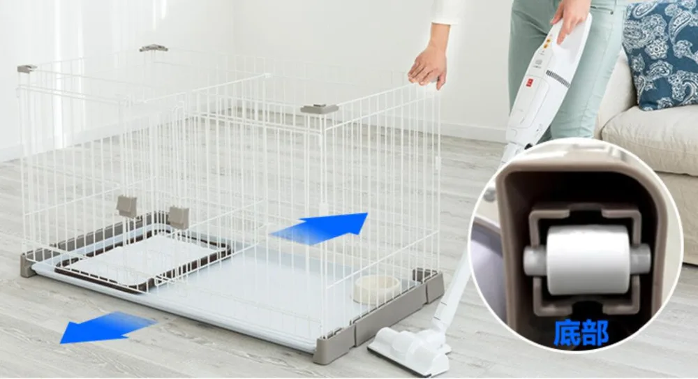 87x59x61 см двухдверная клетка для собак экологически чистый забор с колесами