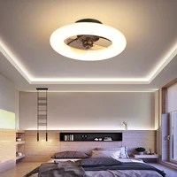 modern led smart ceiling fans with lights remote control for home bedroom dining living room 220v black white indoor lamp 110v