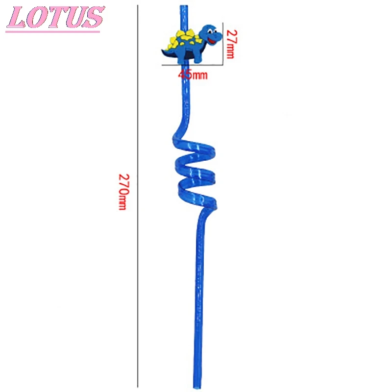 

8PCS Dinosaurus Thema Plastic Rietjes Voor Kinderen Gelukkige Verjaardag Party Bar Rietjes Dinosaurus Party Decoraties