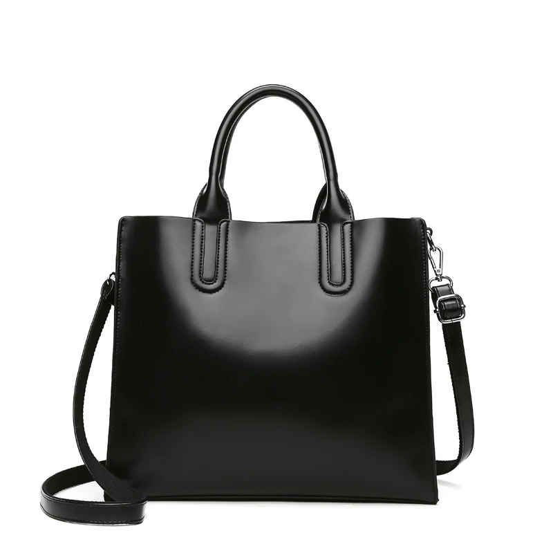 

Genuine Leather Bag New Trend Fashion Messenger Bag Single Shoulder Portable Large Capacity Ladies Handbag Simple Cross Body Bag