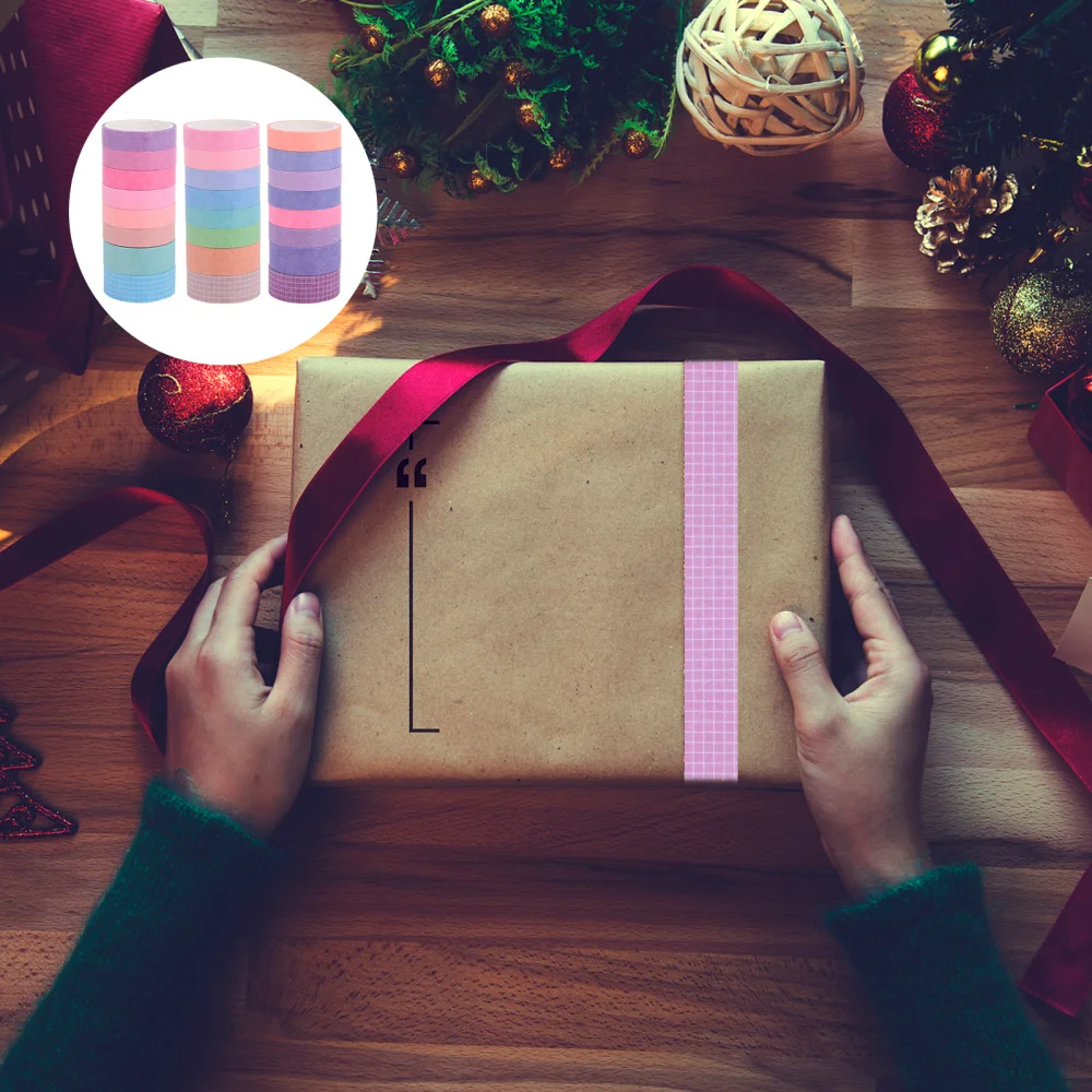 

24 Rolls DIY Washi Tape Set Simple Masking Tape Diary Scrapbook Decoration Tapes