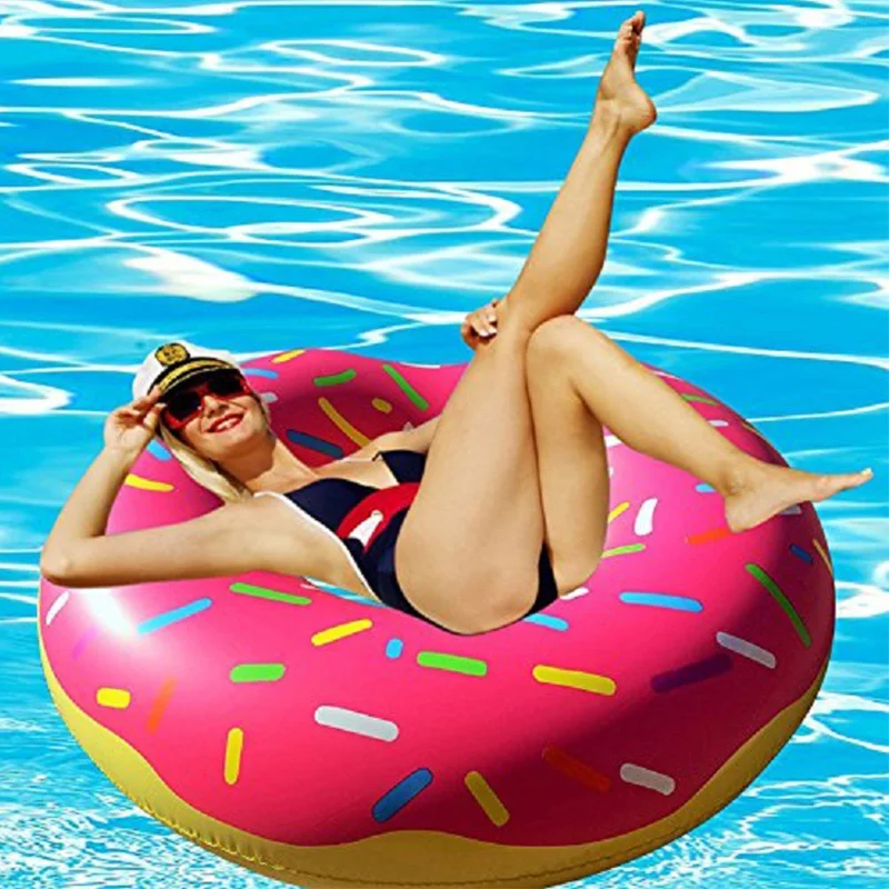 

Rooxin Inflatable Swimming Ring Donut Pool Float for Adult Kids PVC Swimming Mattress Rubber Ring Swimming Pool Toys Water Seat