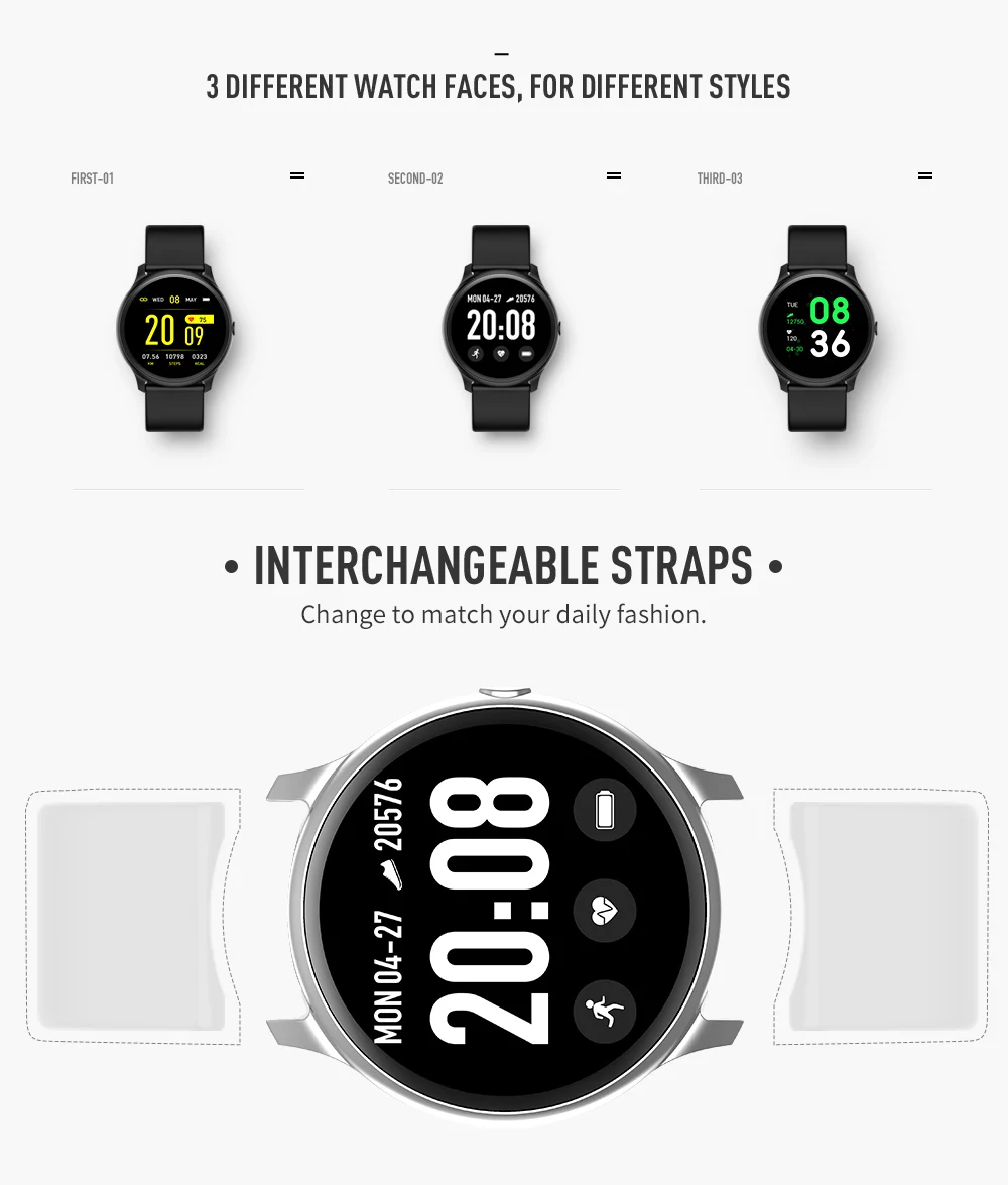 KW19 спортивные часы для apple watch, для женщин, смарт-браслет, для мужчин, фитнес-браслет, mp3 камера, часы, умные часы