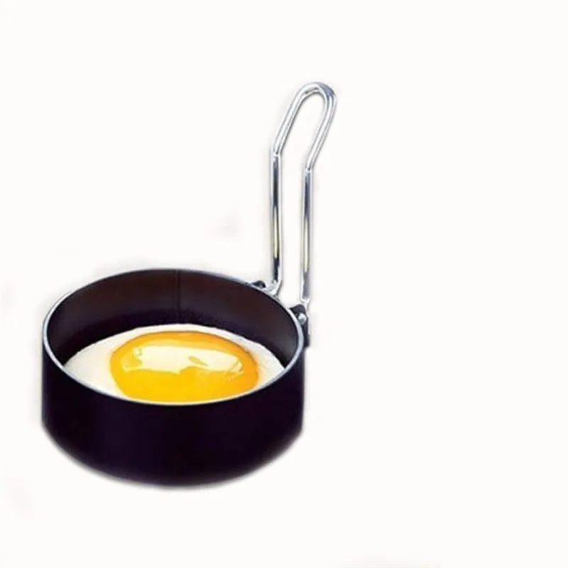 

1Pcs Metal Egg Frying Rings Circle Round Fried Poach Mould Handle Non Stick Egg Tools Kitchen Accessories