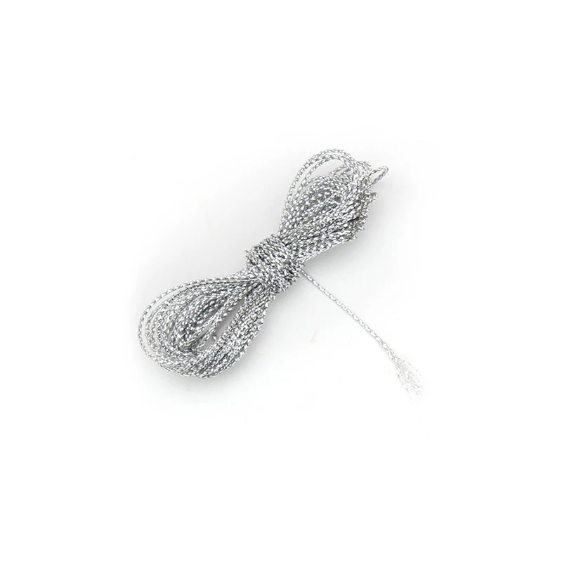 B-Silver Красная Золотая цепочка для ювелирных изделий, браслет, шпагат, кисточка, рукоделие, подарочная нить для свадьбы, Рождества, 20 м, 1 мм, веревка - Цвет: B-Silver