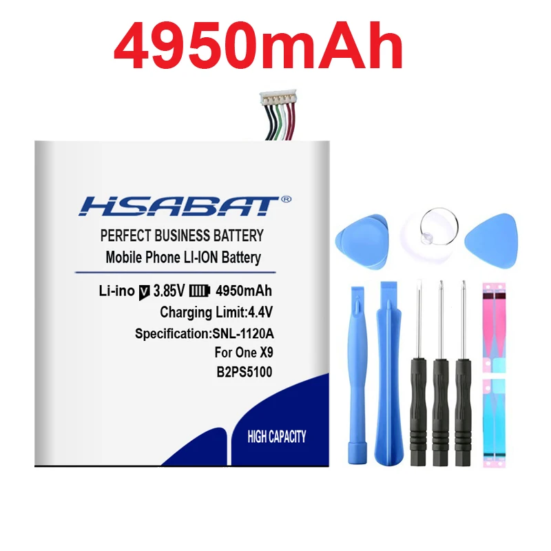 HSABAT B2PS5100 4950mAh Battery for HTC One X9 Dual X9E E56ML X9u Desire 10 pro D10W D820U D820S D820T 826D 826W D10i
