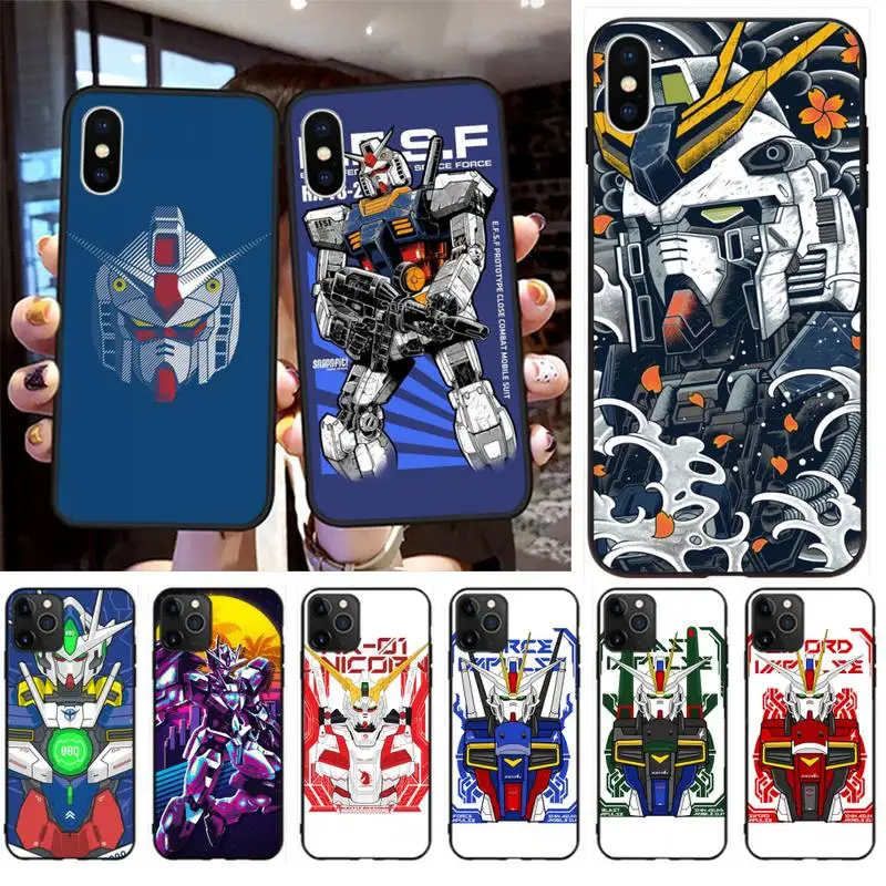 

Cartoon Japan Mobile Suit Gundam Coque Shell Phone Case for iPhone 11 pro XS MAX 8 7 6 6S Plus X 5S SE 2020 XR case