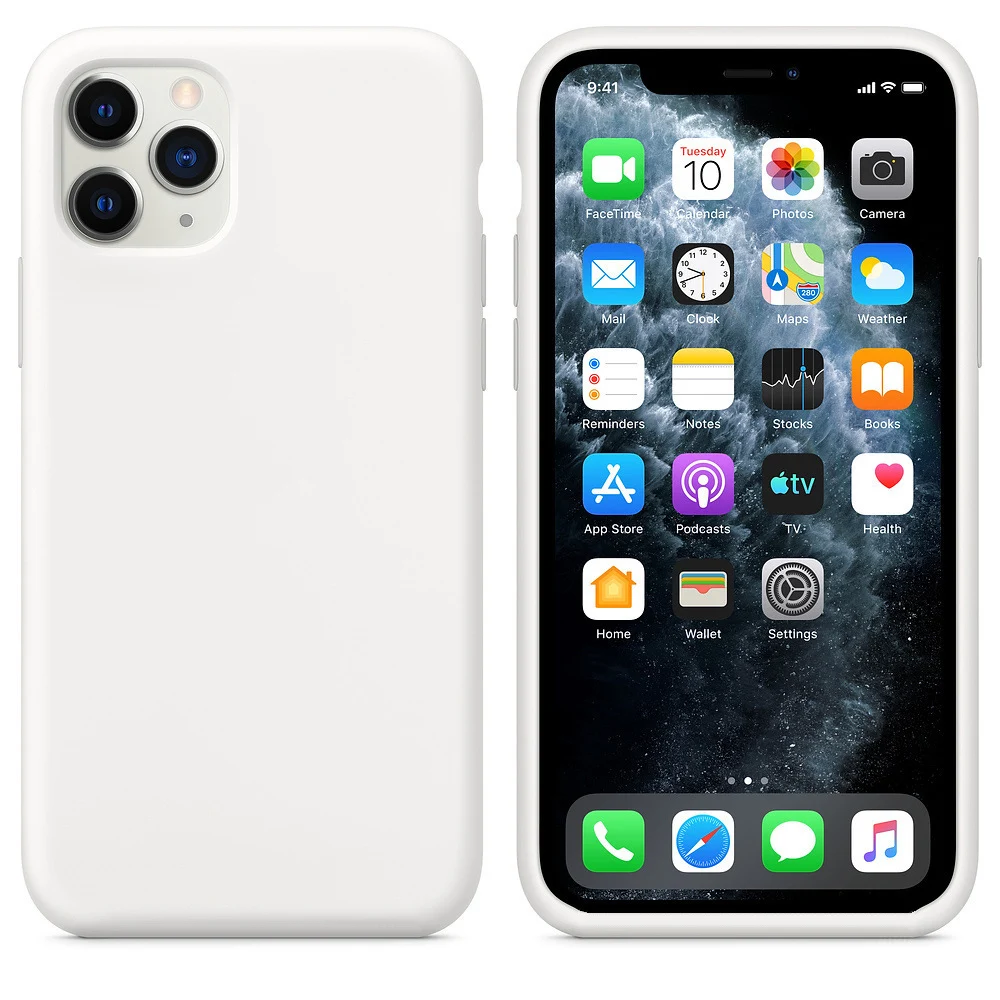 Белый Чехол для iPhone 11 Pro Max 6 S 6 S 7 8 Plus X R XR XS Max чехол мягкий жидкий силиконовый роскошный милый чехол для iPhone11 11Pro - Цвет: Белый