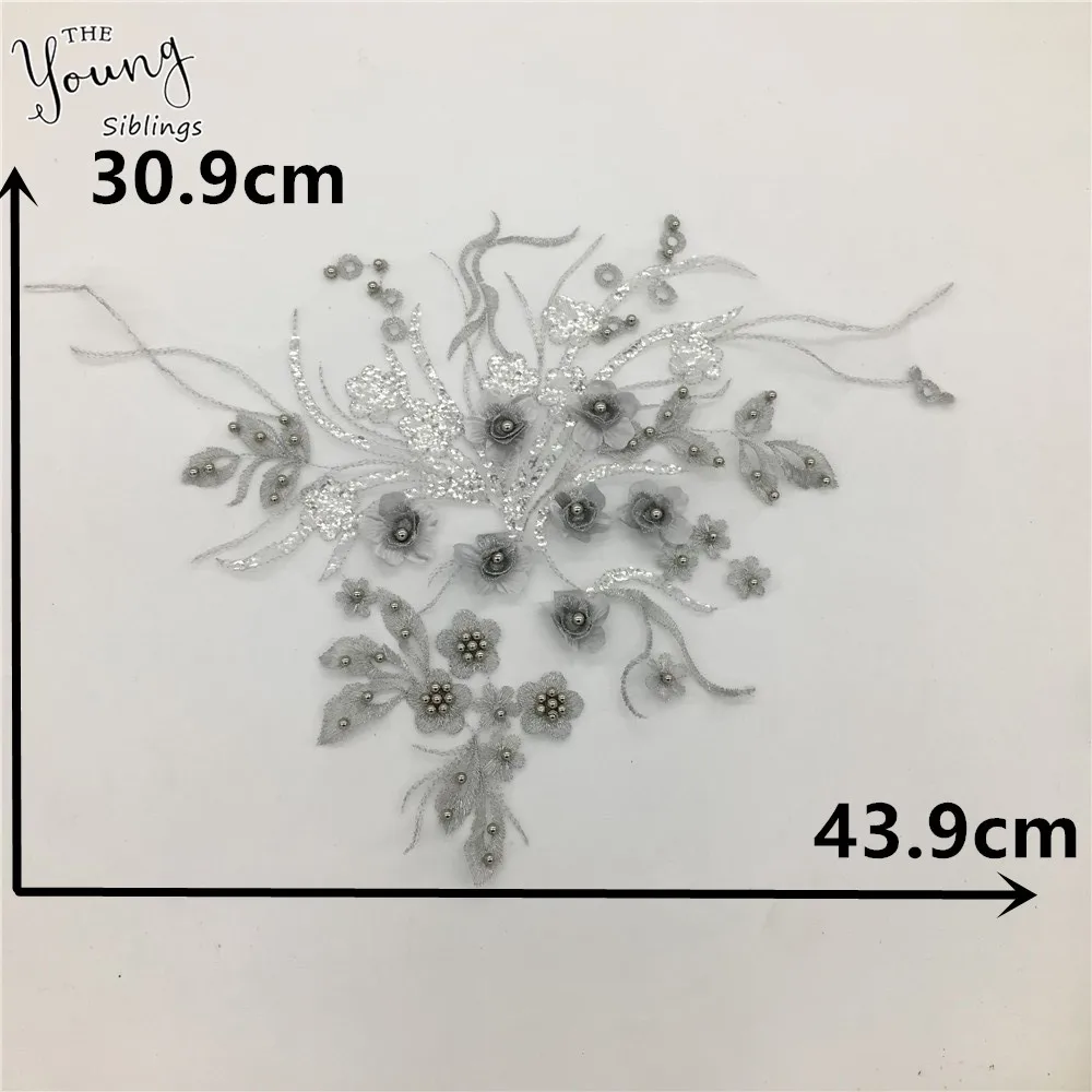 Кружевной воротник для вышивки с жемчугом YL1537 | Дом и сад