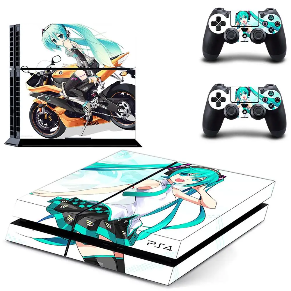Hatsune Miku PS4 наклейка s Play station 4 кожа PS 4 наклейка Наклейки Обложка для playstation 4 PS4 консоль и контроллер Кожа винил