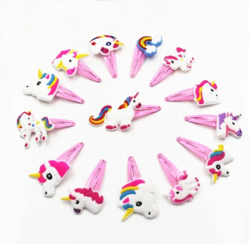12 шт./компл. резиновый браслет Единорог для детской вечевечерние|Украшения