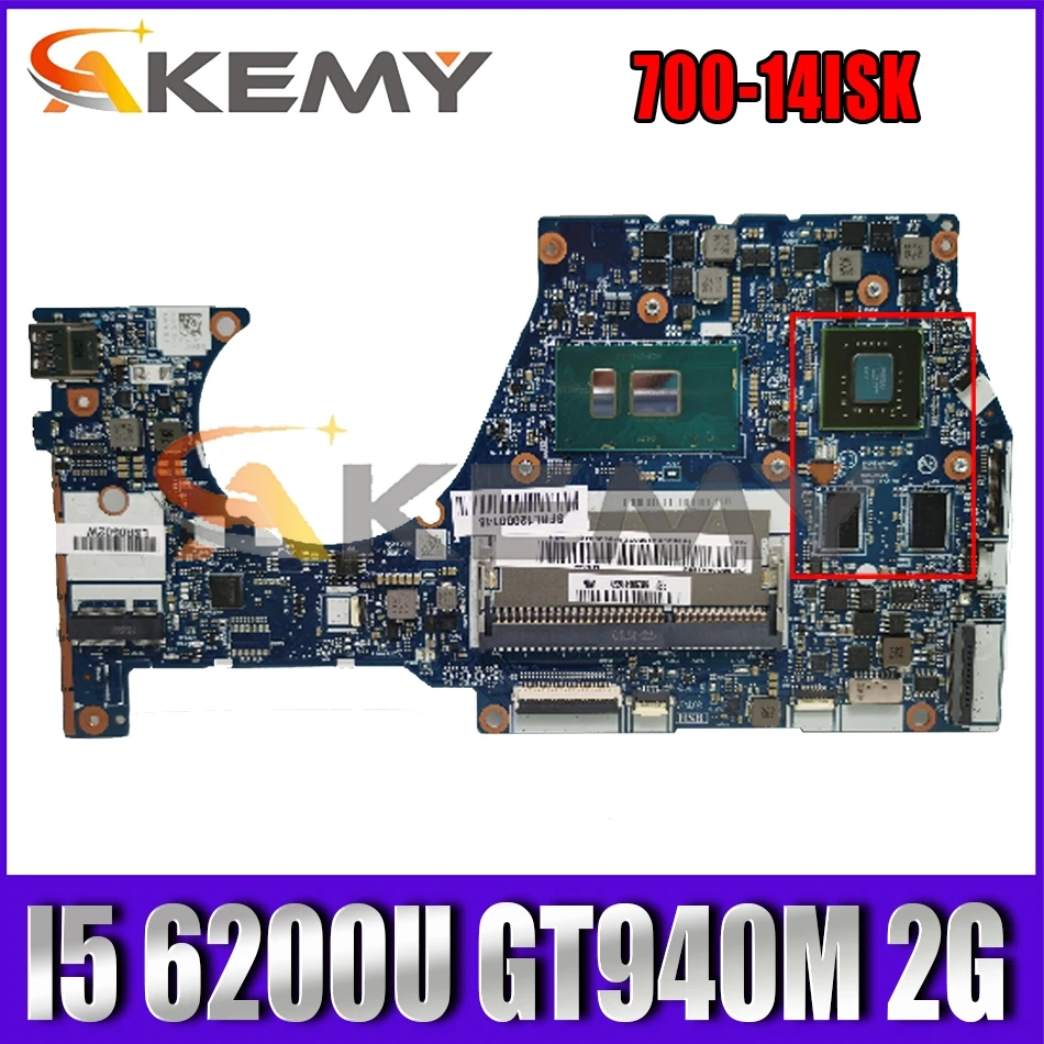 

Akemy BYG43 NM-A601 прозрачная защита для экрана для Lenovo YOGA 700-14ISK Материнская плата ноутбука процессор I5 6200U DDR3 GPU GT940M 2G 100% тесты работы