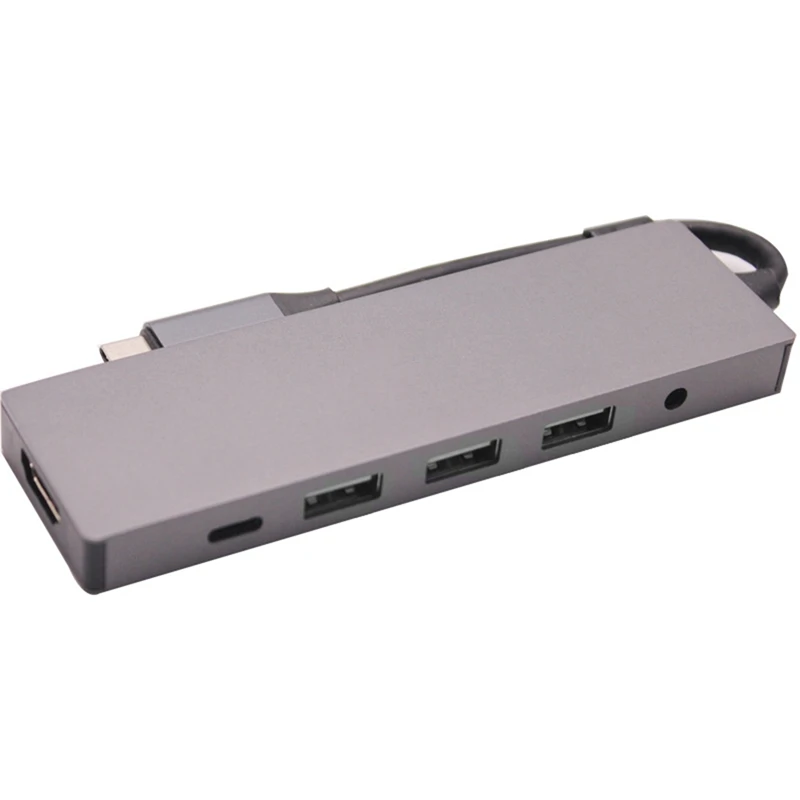 

USB-хаб 6-в-1 с выходом 4K HDMI, 3 порта USB 3,5, 20 Вт