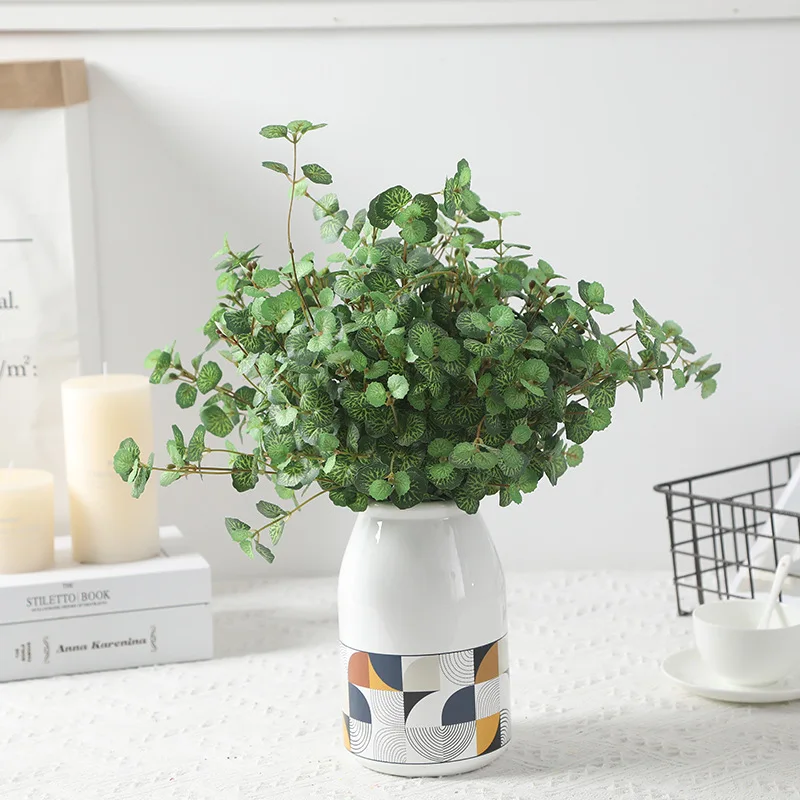 Искусственные растения шелковые листья бегонии пластиковая ветка для вазы