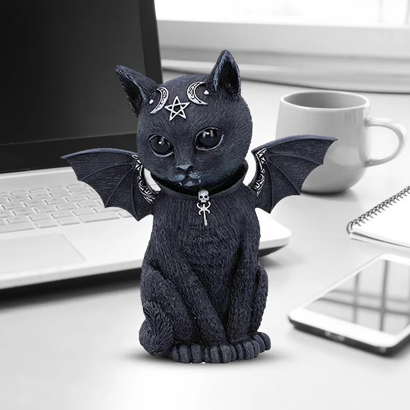 

Милая полимерная кукла кошка на Хэллоуин газон настольное украшение забавная уличная домашняя садовая ярдовая декоративная статуэтка Ста...