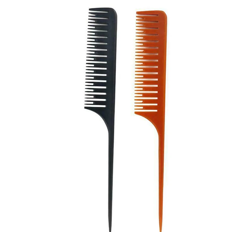 

Black Hairdressing Hair Stylist Salon Combs Heat Resistant Hair Cutting Tool Cutting Point Tail Comb Carbon Antistatic Comb