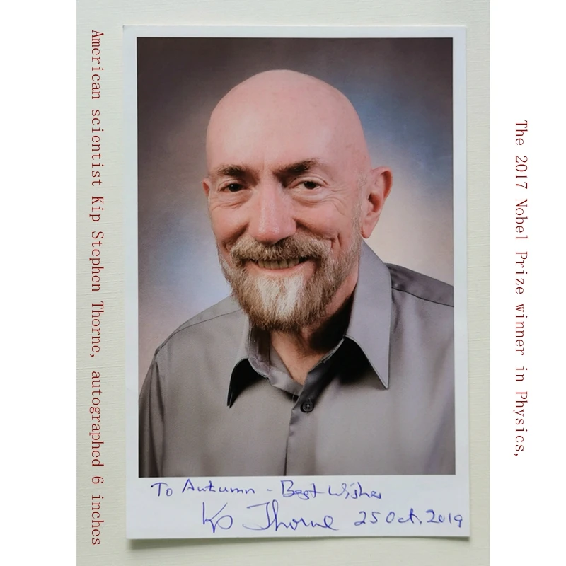 The 2017 Nobel Prize winner in Physics, American scientist Kip Stephen Thorne, autographed 6 inches