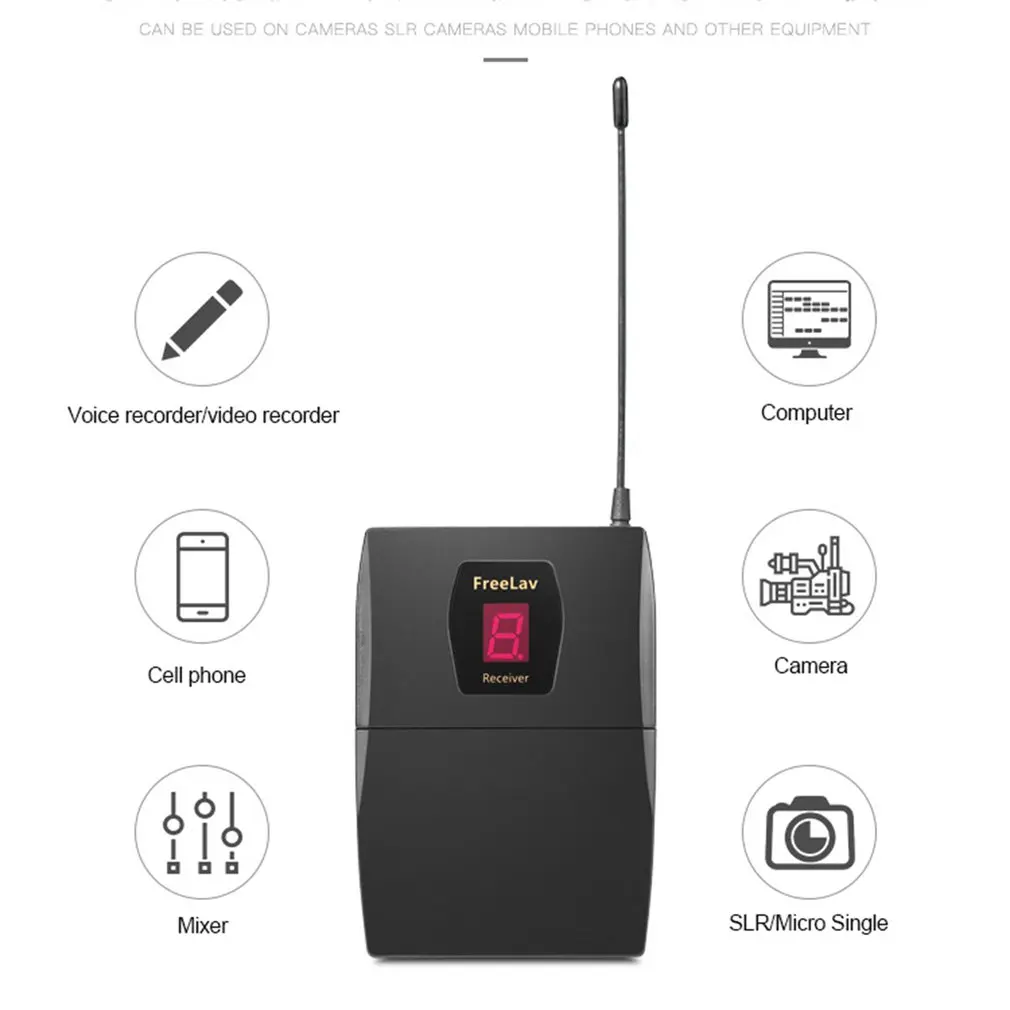 

U-segment SLR Photography Wireless Microphone Interview Recording Noise-free Condenser Lavalier Microphone
