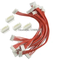 30cm 24awg 6p double end xh 2 54mm 6 pin battery connector plug female male with wire