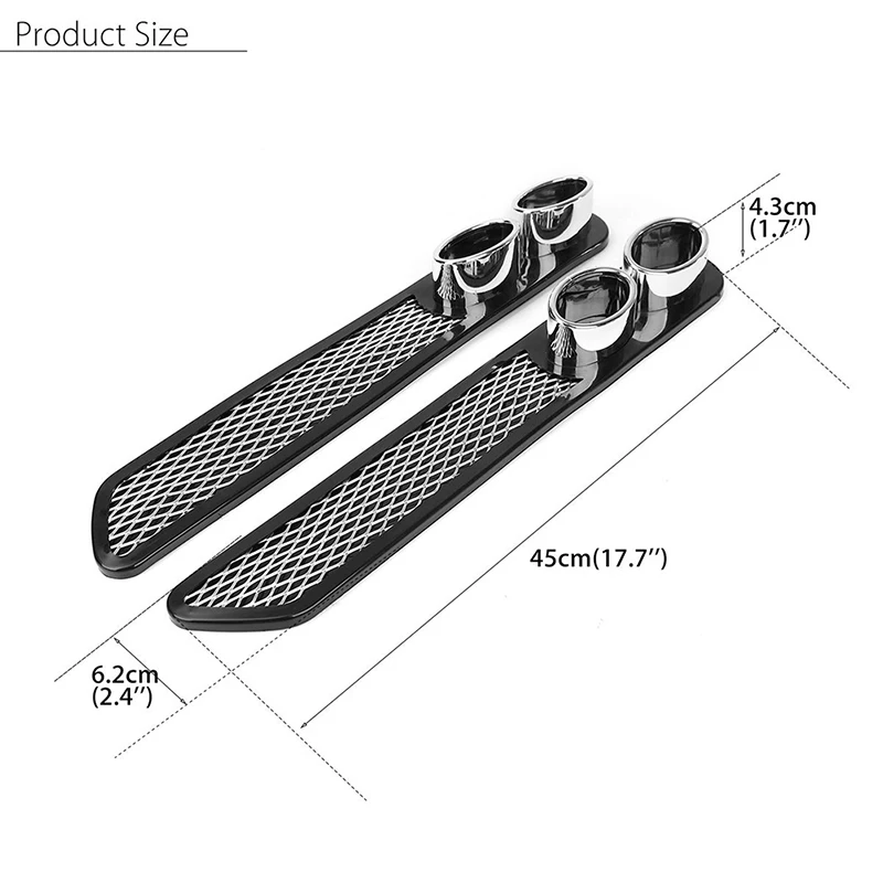 1 пара универсальных вентиляционных решеток выхлопная труба глушителя