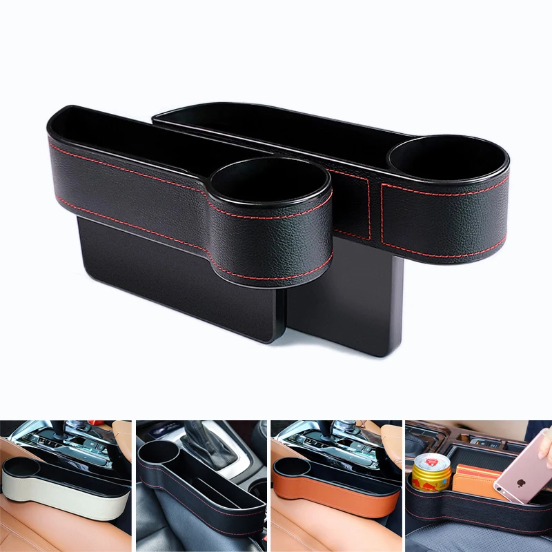 

Ящик для хранения в автомобиле, органайзер для багажника, чехол из полиуретана с зазором между сиденьями, универсальный Боковой разрез для ...