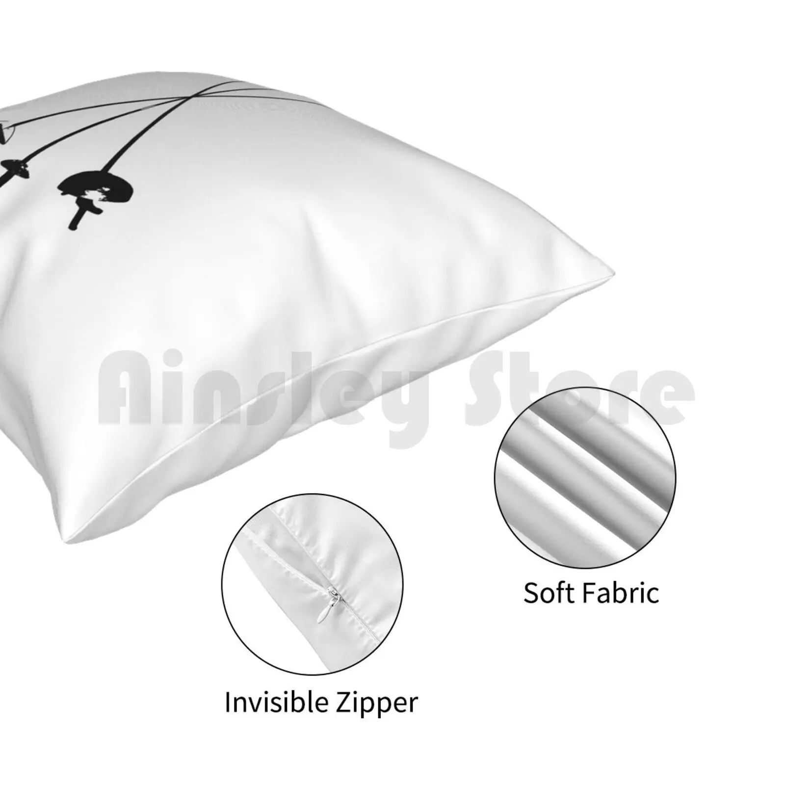 Sabre Foil Epee Pillow Case Printed Home Soft Throw Fencing Saber Jelliclekat Black White on - Наволочка с печатью для подушки на тему шпаги, рапиры и фехтования, мягкая и уютная, черно-белая "Джеликлекэт".
