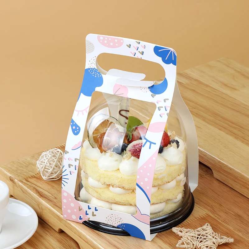 

10pcs High quality creative transparent protable hemispherical cake box baking packaging pastry plastic box favor gift paper box