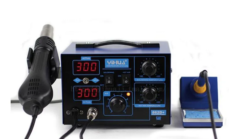 Система ремонта BGA YIHUA 862D+ паяльная станция+ YIHUA 305D 30V 5A Регулируемый источник питания постоянного тока