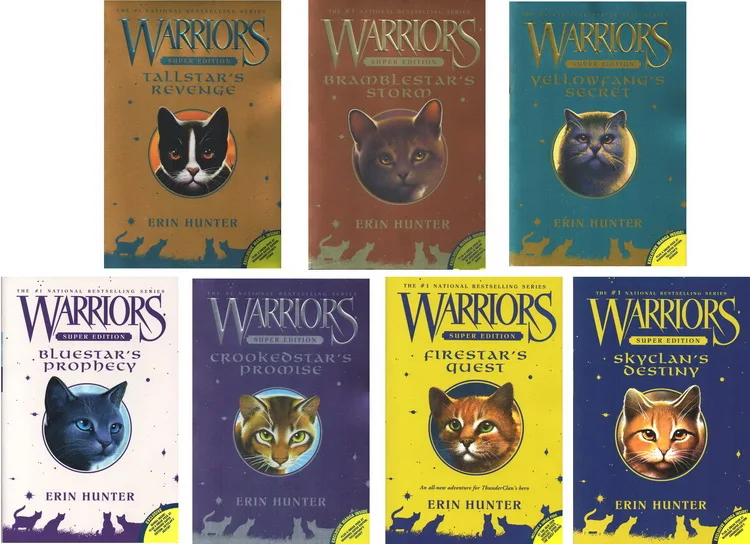 

7 Books Set Warriors Super Edition 1-7 United Kingdom Erin Hunter Adult Young Teen Fantasy Science Fiction Novel English Book